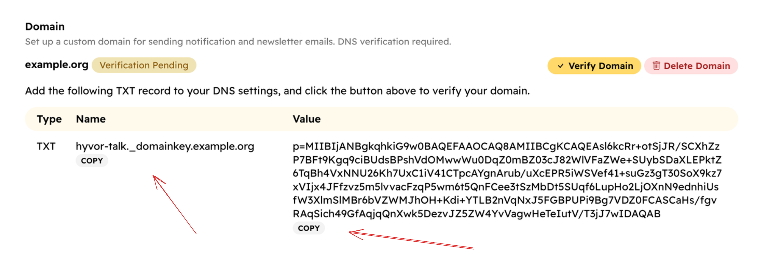 Custom Domain DNS