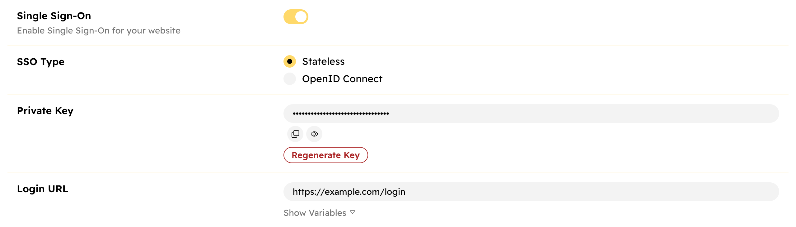 Enable Stateless SSO